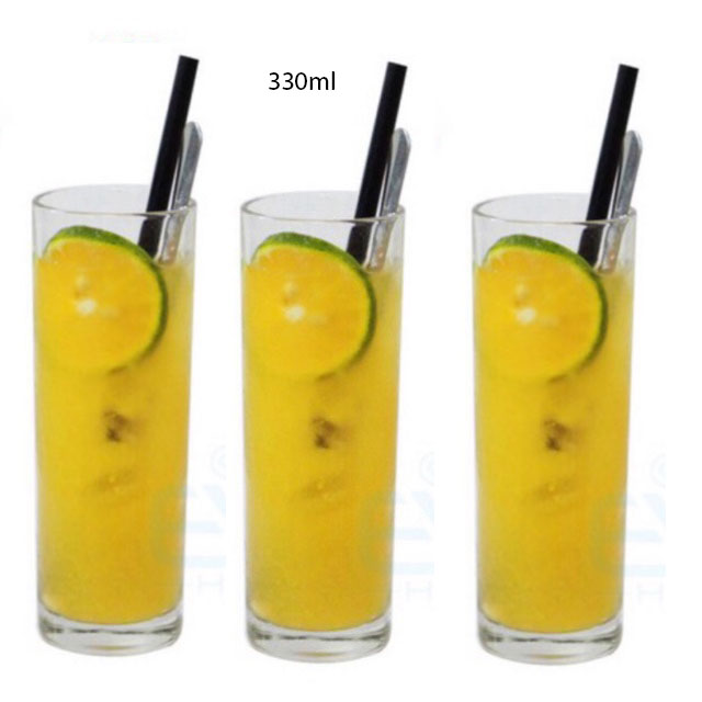 Bộ 6 ly thủy tinh ống trơn loại dày cao cấp 330ml