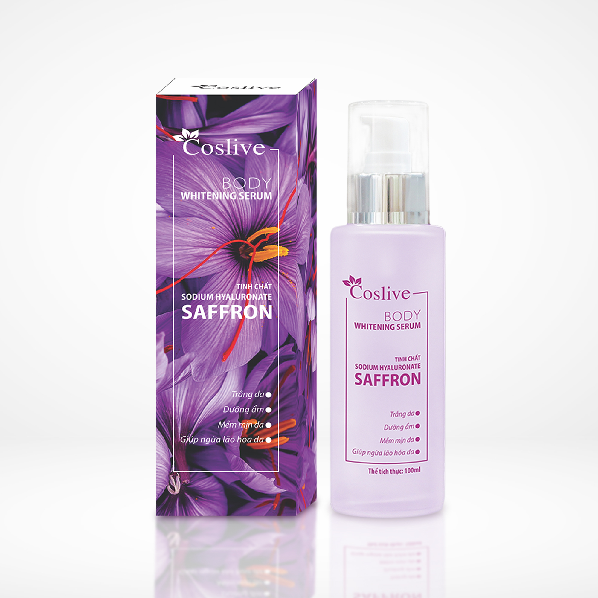 [HCM]Serum Body Tinh Chất Hoa Nghệ Tây Coslive - 100ML