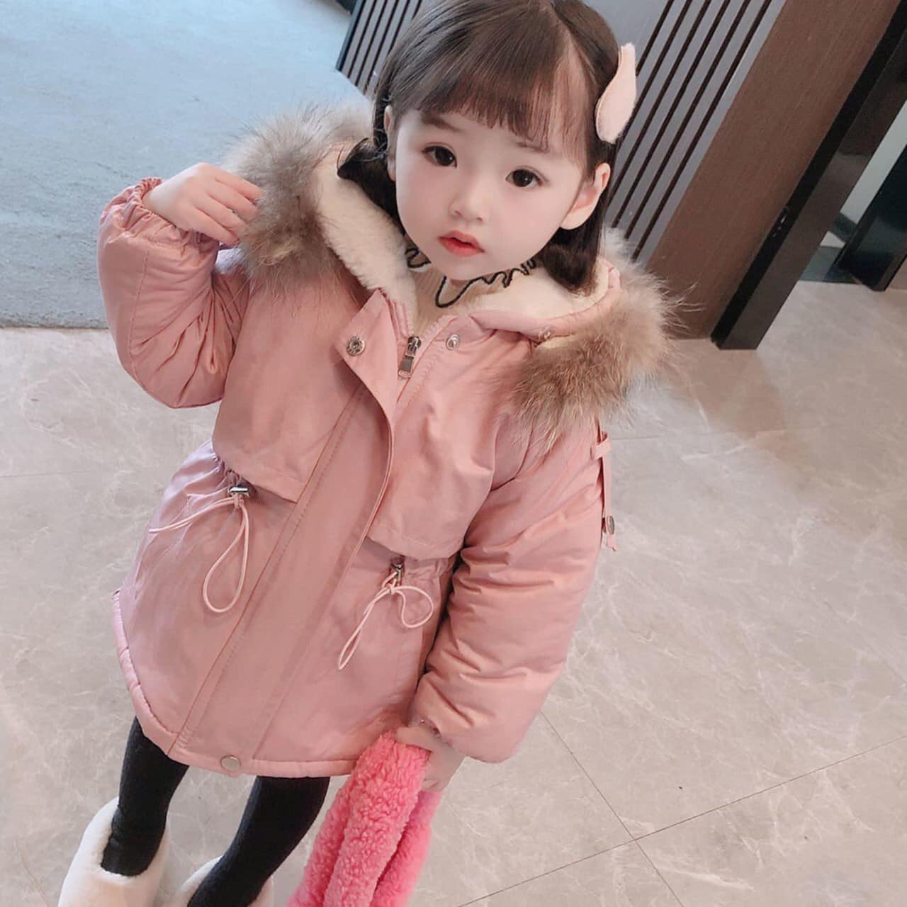 Hàng có sẵn bé mỡ kids 💙💙💙 áo khoác parka mũ lông xịn xò cho bé