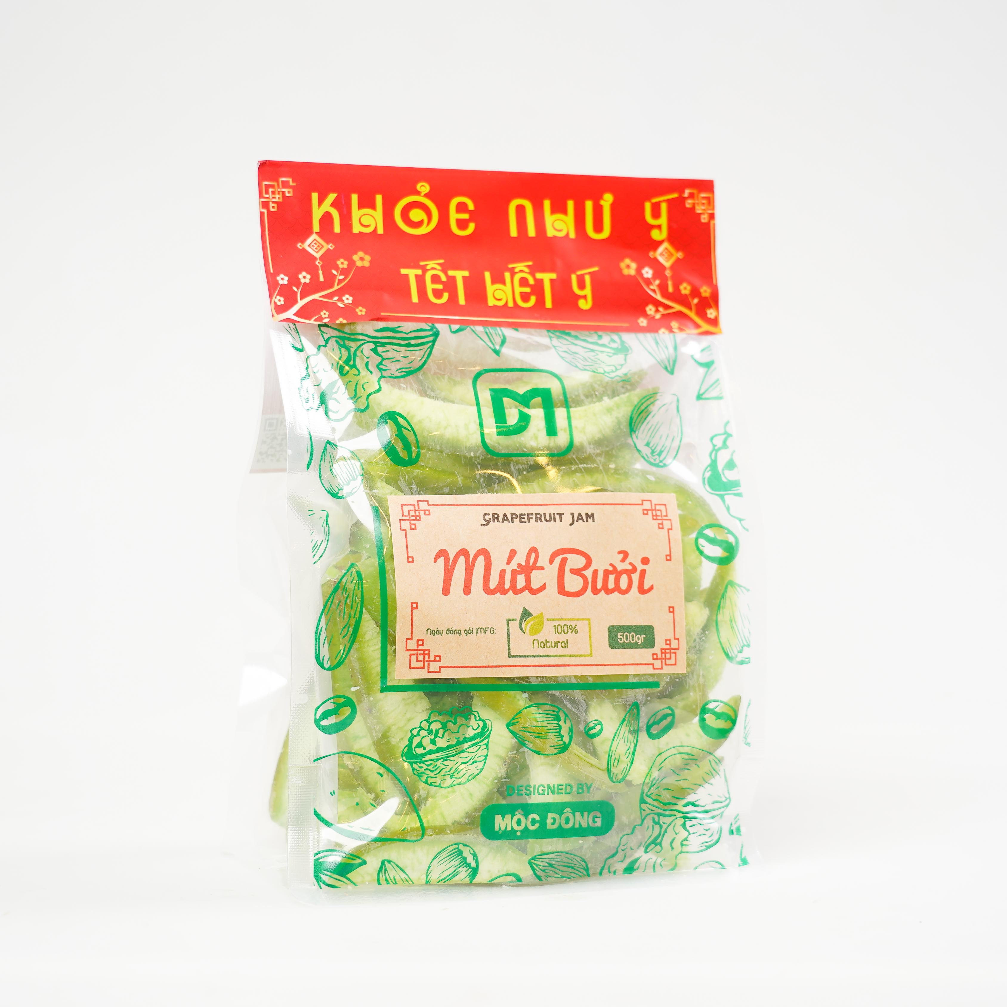 Túi 500gr Mứt bưởi Thái sấy lạnh đặc biệt