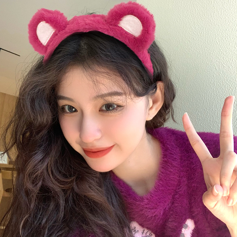 Băng đô cài tóc hình gấu dâu lotso siêu hot