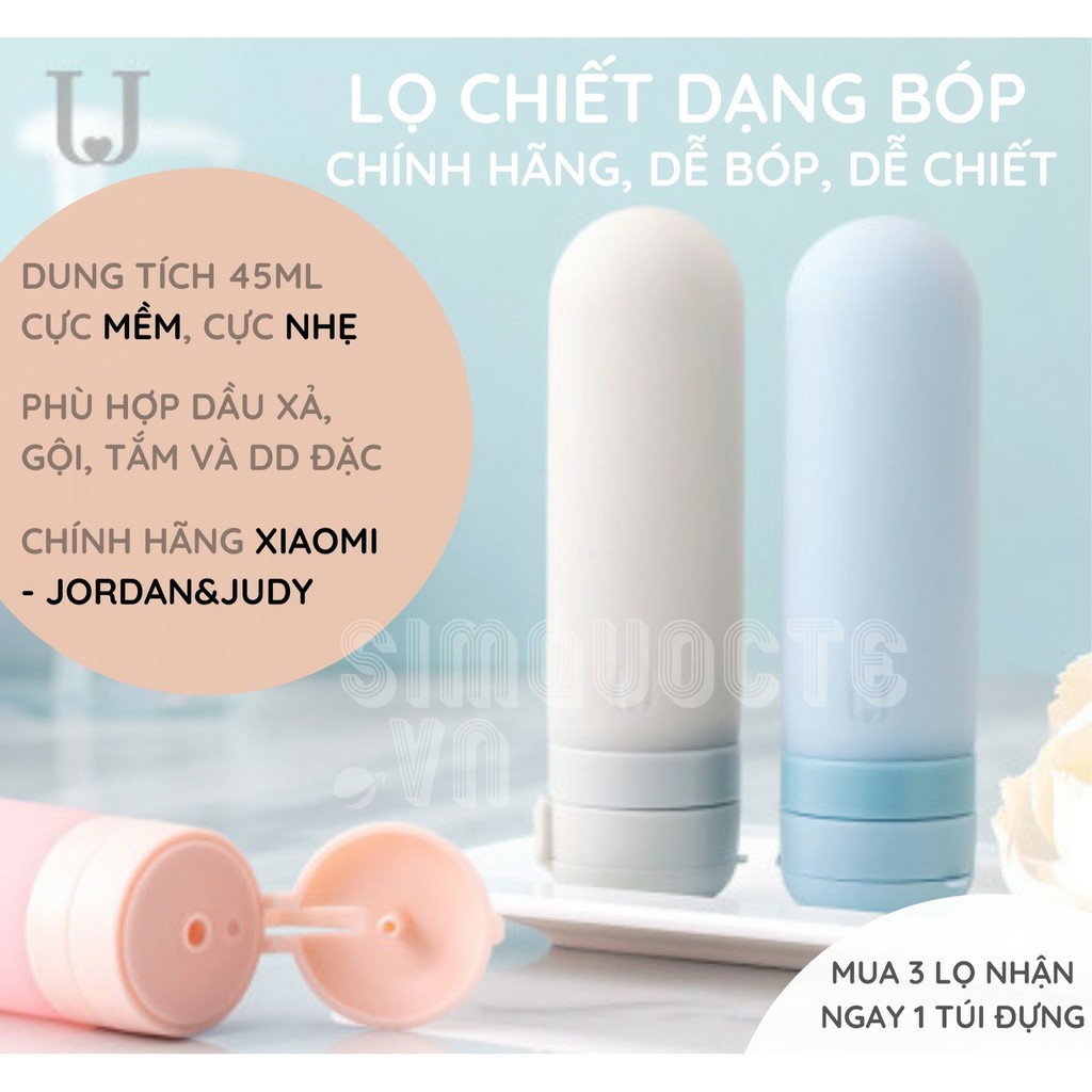 Lọ chiết Silicone dầu gội sữa tắm mỹ phẩm đi du lịch Xiaomi Jordan & Judy JD2