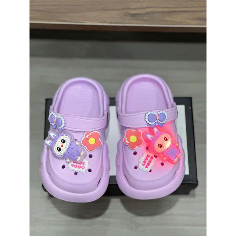   CÓ ĐÈN  Dép sục Labubu có đèn mềm nhẹ êm chân cho bé gái 