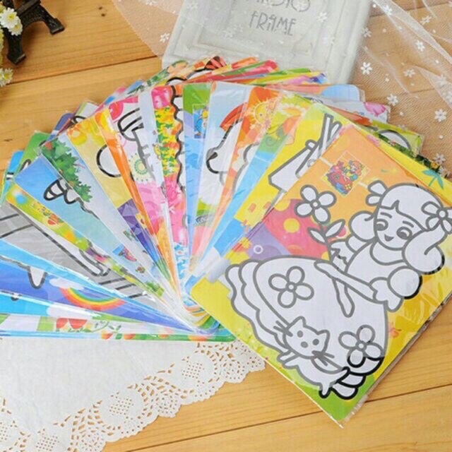Set 10 tấm tranh cát khổ a5, a6