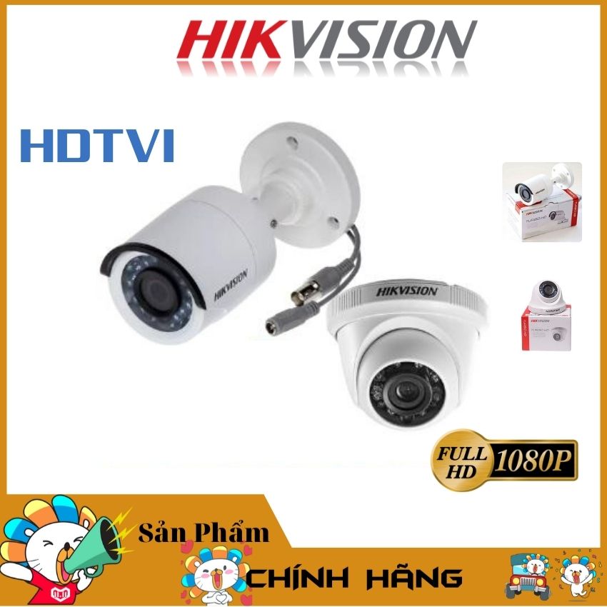 Camera hikvision hd-tvi 2ce16dot 2mp - 2ce56dot 2mp full hd - chống nước ip66 - bảo hành 2 năm.
