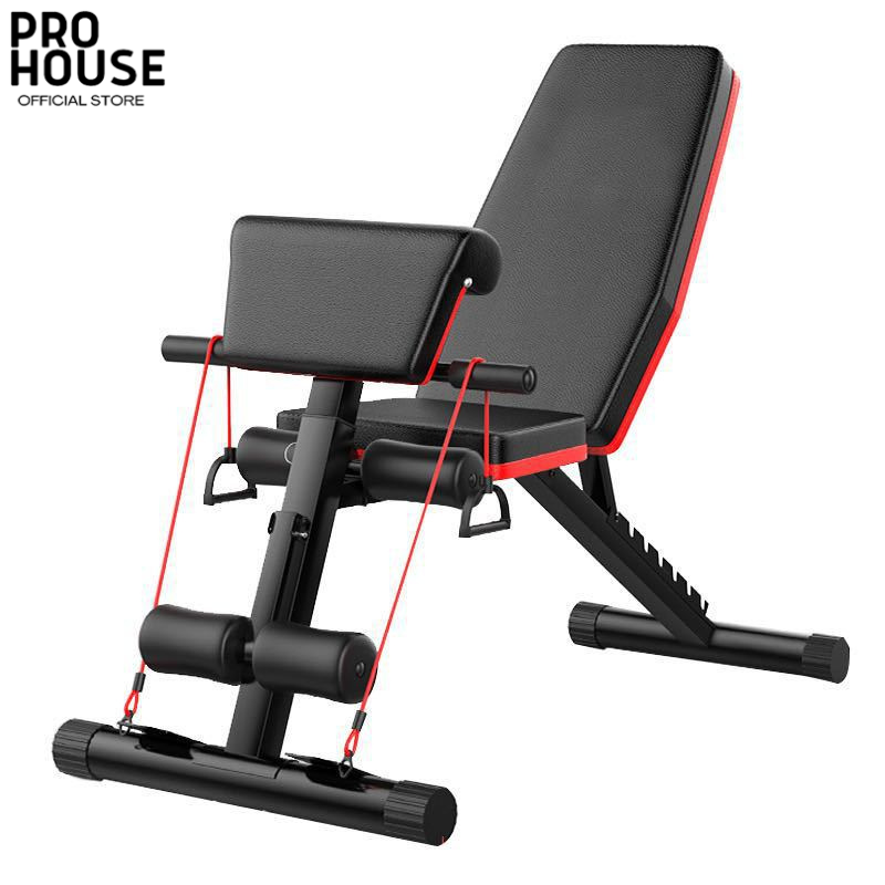 Ghế tập gym đa năng gấp gọn cao cấp - Ghế tập tạ tại nhà khung thép dày chịu lực tăng cường sử ổn định, đệm bọc da tổng hợp chống trơn trượt khi tập luyện, góc nghiêng điều chỉnh phù hợp với nhiều bài tập