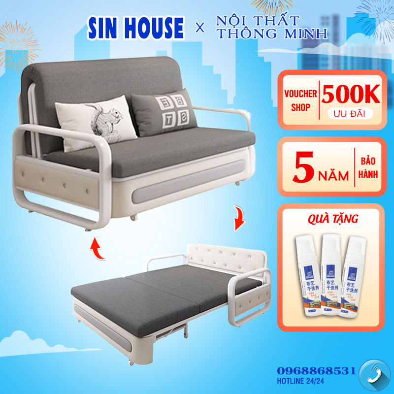 Giường sofa, giường xếp, ghế gấp, ghế sofa thông minh gấp gọn có ngăn chứa đồ nhiều kích thước tặng kèm gối 500k