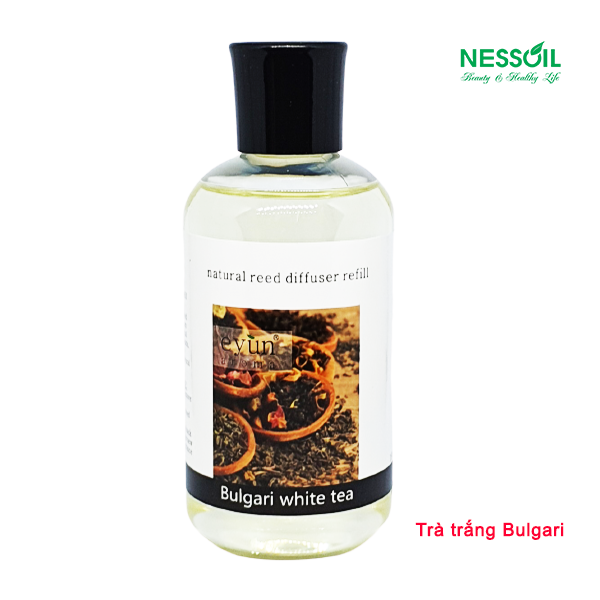 Tinh dầu Refill 180ml Trà Trắng Bulgari dùng xông phòng rót vào bộ cắm đã cạn tinh dầu