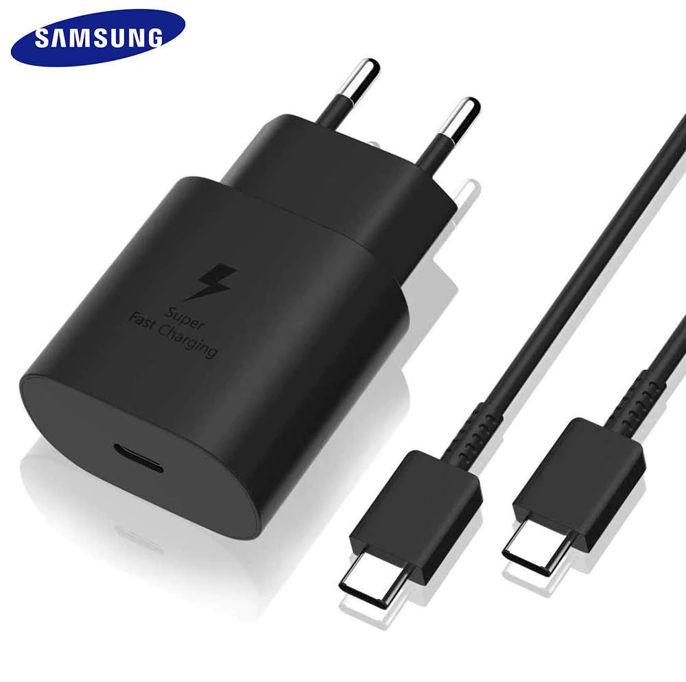 Bộ Sạc Siêu Nhanh 25W. Bộ Sạc Nhanh dành cho Samsung Galaxy Note 10 / A70 / A70S / A90 / A80 / 25W TypeC 2 Đầu 2020 Củ Cáp Adaptor 25W Cable chuẩn C to C Dùng Cho Samsung