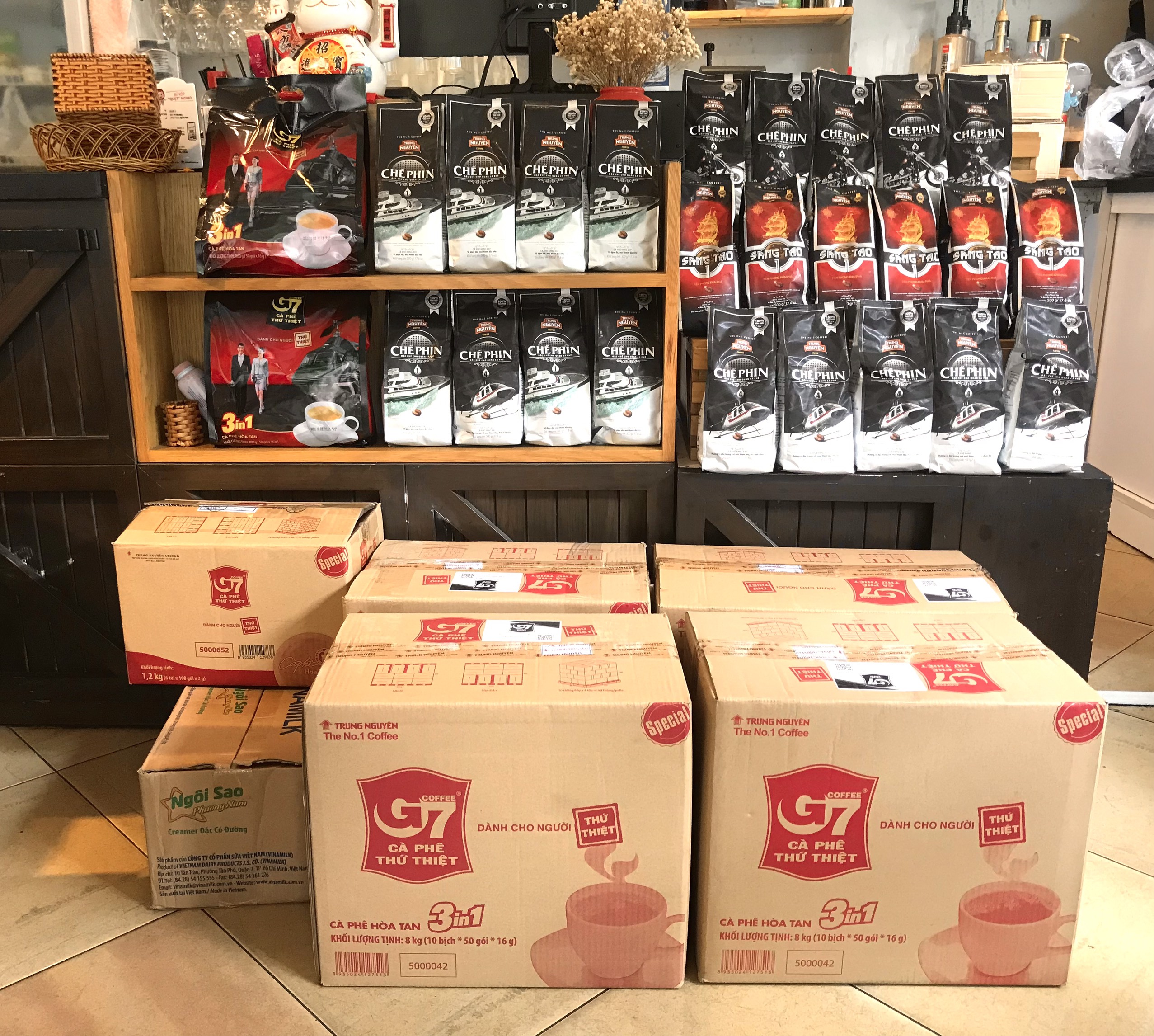 Thùng 10 bịch cafe hòa tan G7 Trung Nguyên 50 gói