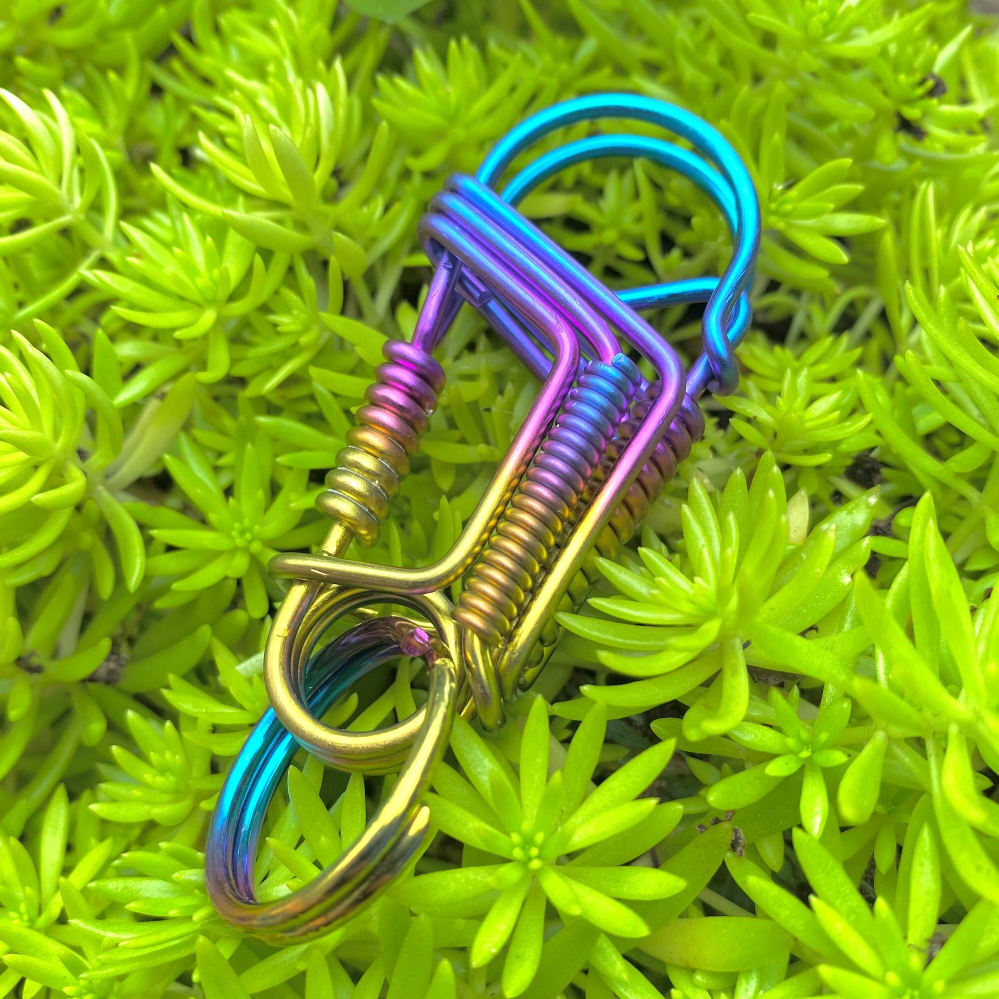Edc simple Móc Khóa Titan Thủ Công Độc Lạ