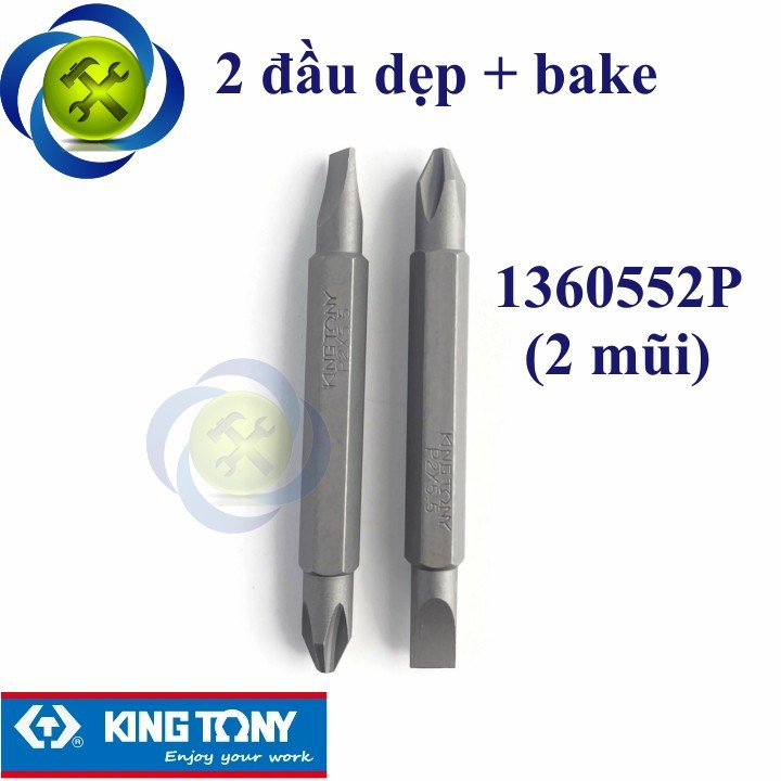Mũi vít hai đầu dẹp + bake kingtony 1360552p dài 60mm