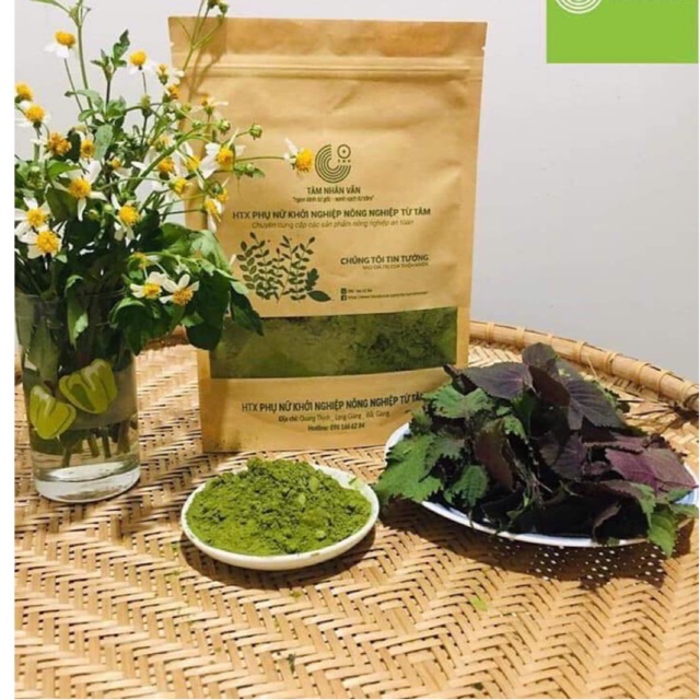 100gr Bột lá tía tô nguyên chất 100% Organic - Bột handmade