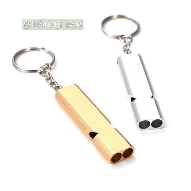Còi nhôm kép đôi EDC huấn luyện chim, vẹt