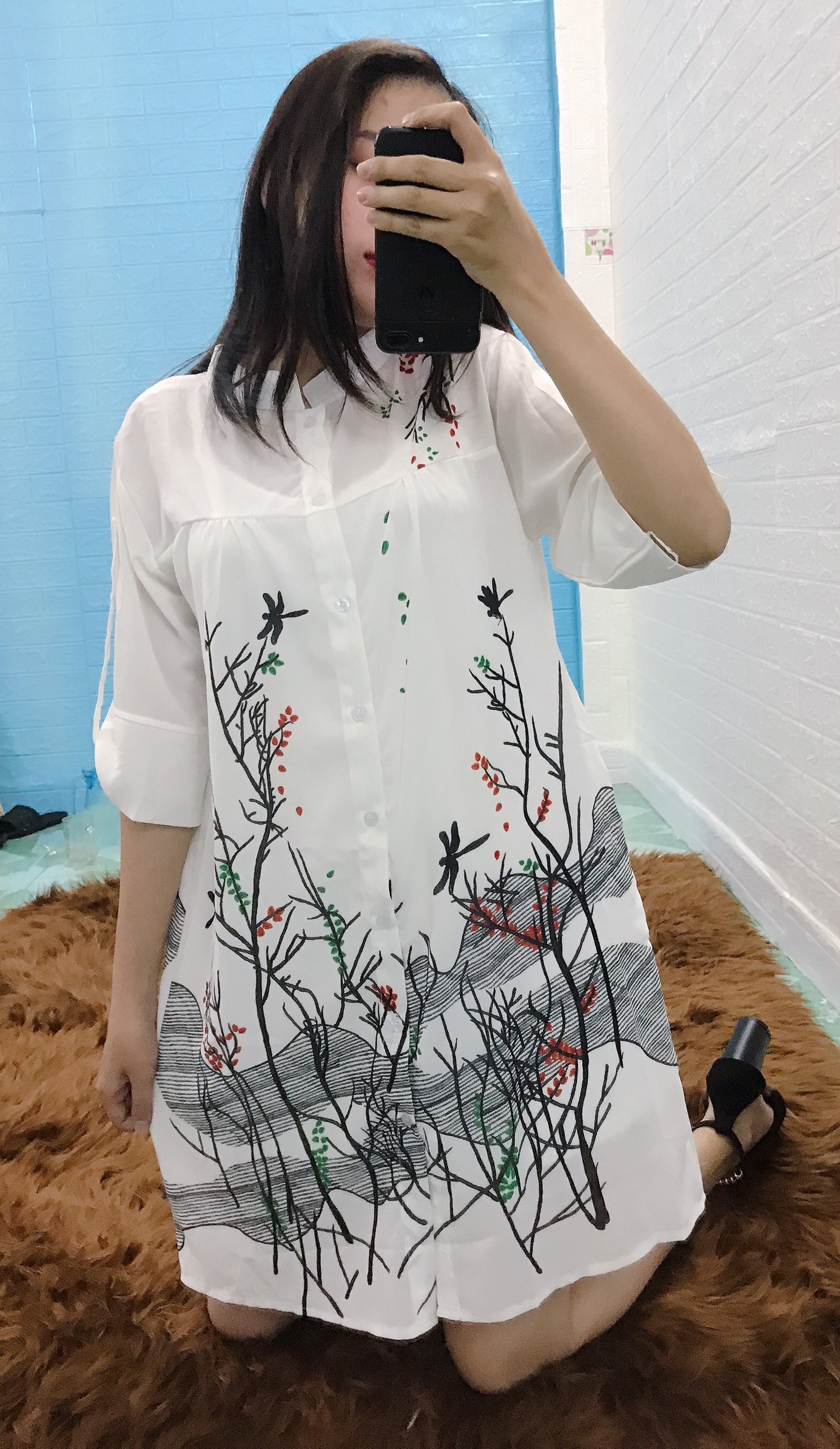 [HCM]Đầm Sơ Mi In Họa Tiết Galice ( kèm ảnh thật )❣️[Giá gốc tận xưởng]