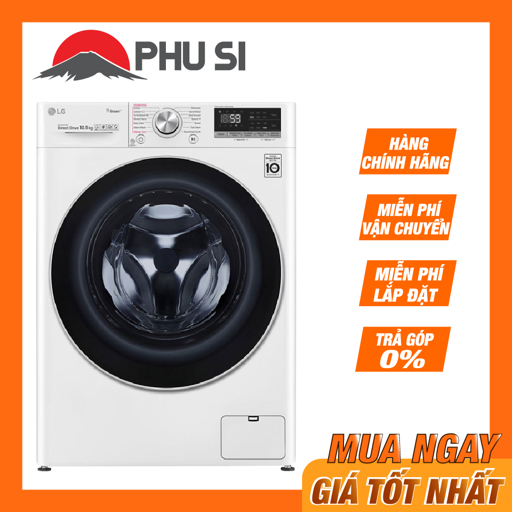 [Trả góp 0%]Máy giặt LG Inverter 9 Kg FV1409S4W - mới 2020