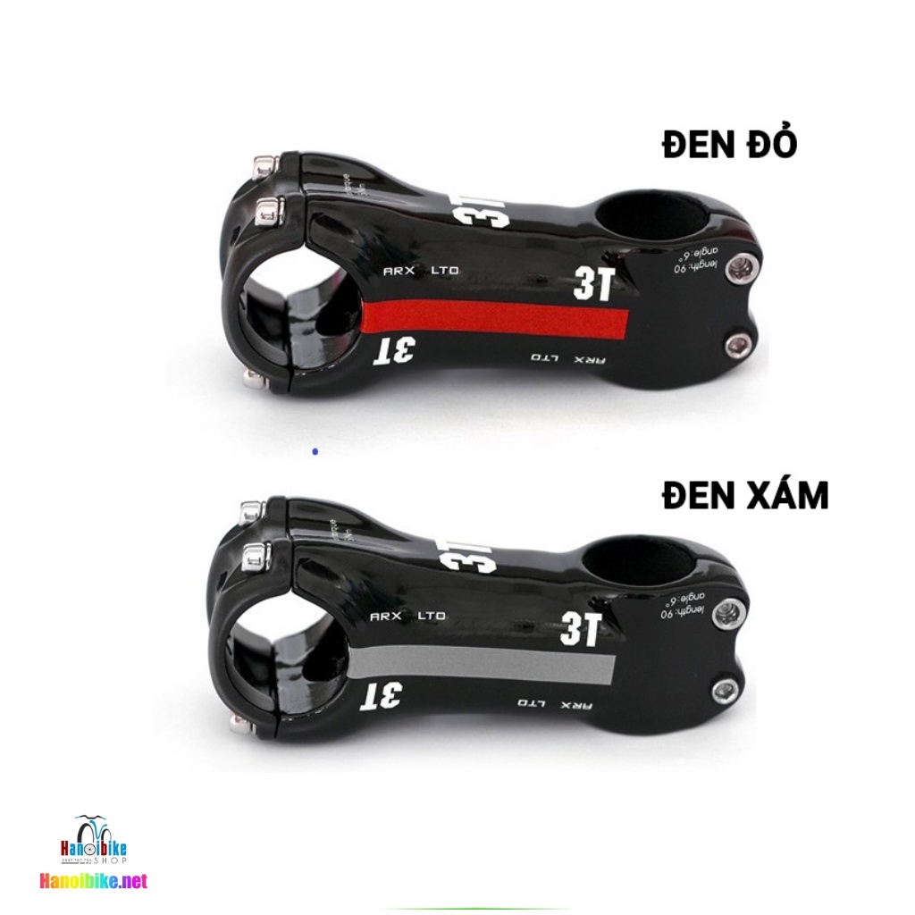 ✢ Potang carbon dùng cho xe đạp hiệu 3T đen đỏ