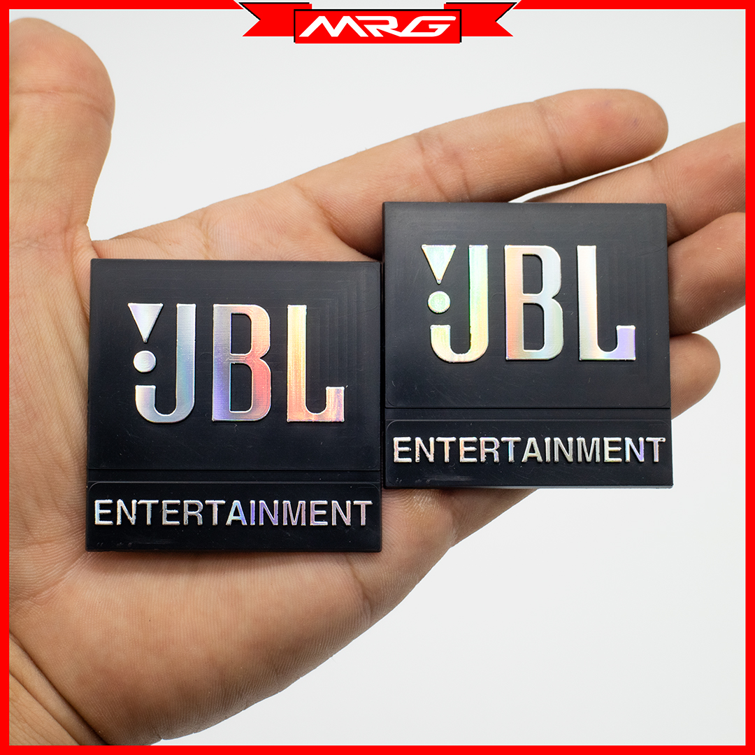 Tem JBL Nhựa Đen Vuông 5cm, giá 1 cặp | tem dán loa