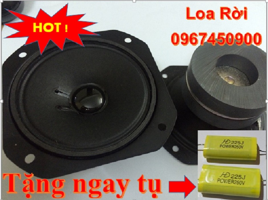 Loa treble vuông kèm tụ - loa tép BMB : Giá 2 loa - treblevuong
