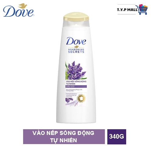 Dầu gội dove vào nếp sống động tự nhiên lavender chai 340g -67784302