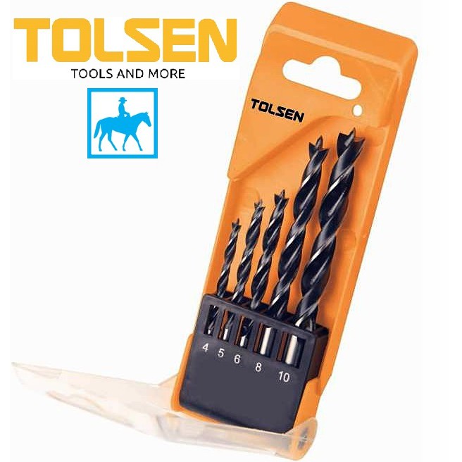 Bộ 5 mũi khoan gỗ tolsen 75625 điện sài gòn