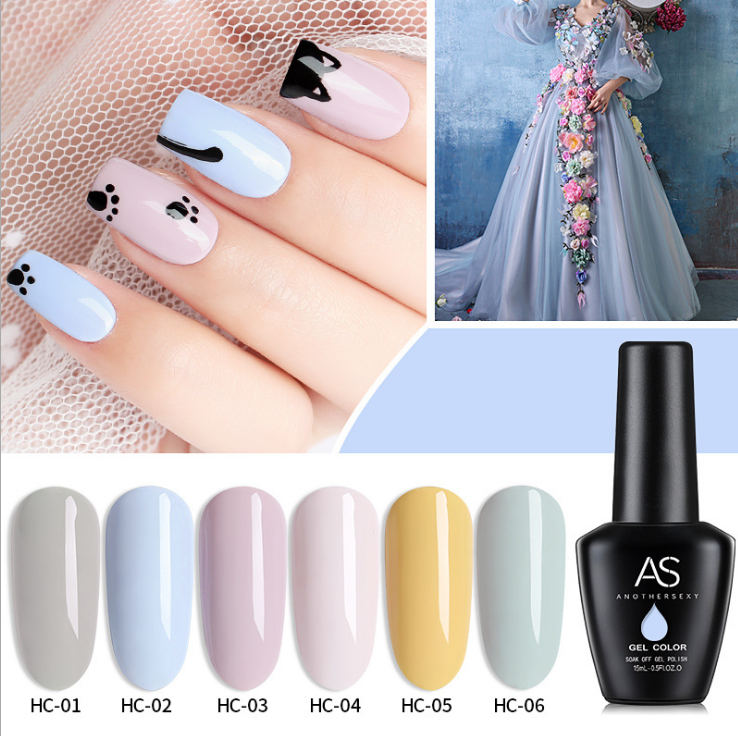 [HCM]Sơn gel AS - màu pastel xám xanh mã HC