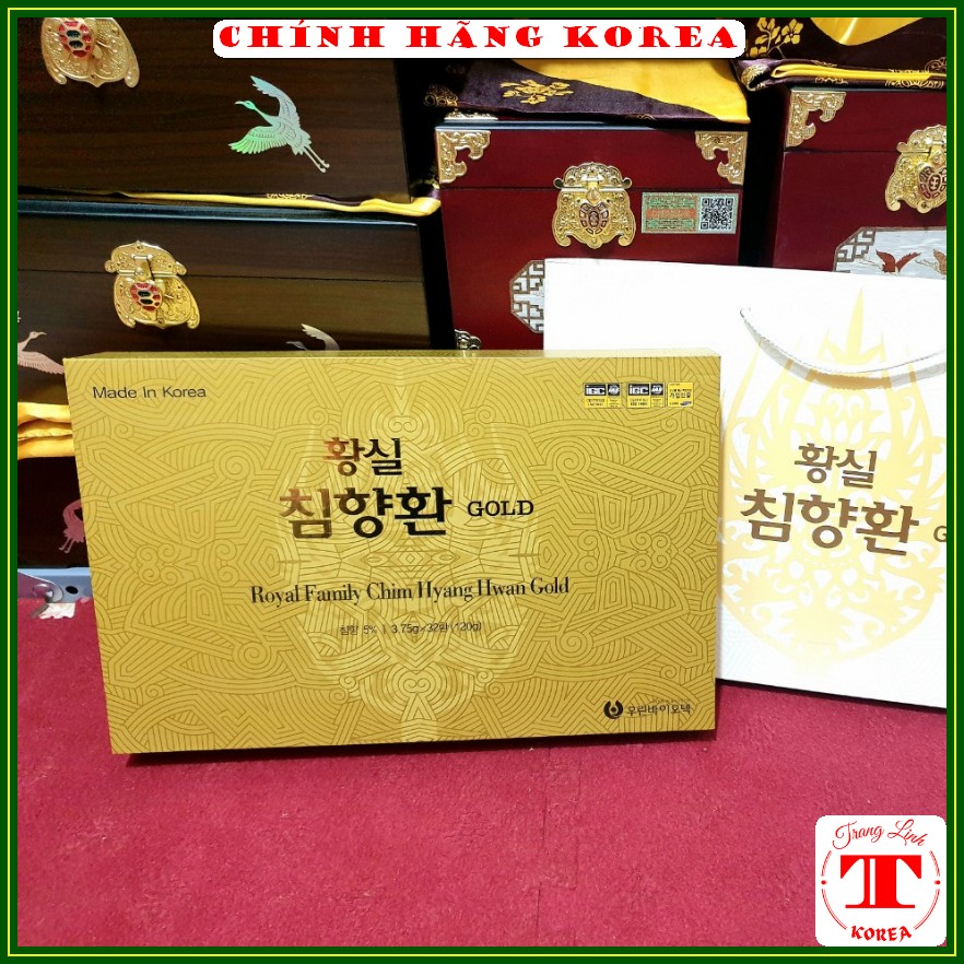 An cung trầm hương hàn quốc thượng hạng, hộp 32 viên - Phòng chóng mặt, tiền đình, huyết áp, đột khụy - tranglinhkorea