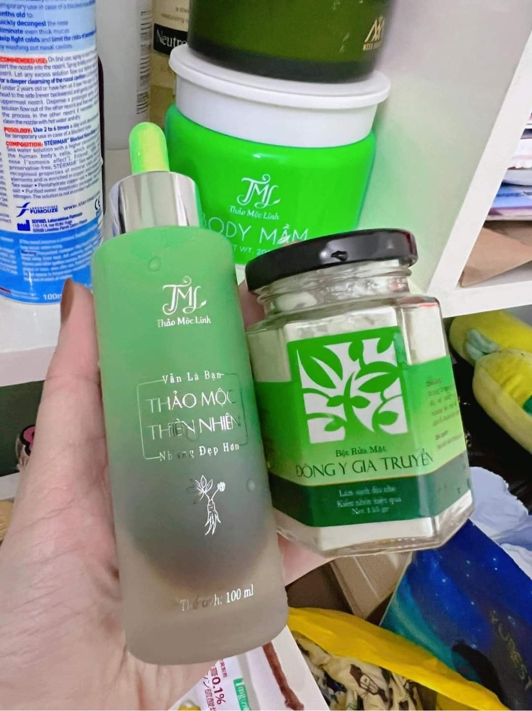 Combo Đông Y Gia Truyền Thảo Mộc Linh chính hãng có check mã QR giúp tái tạo da