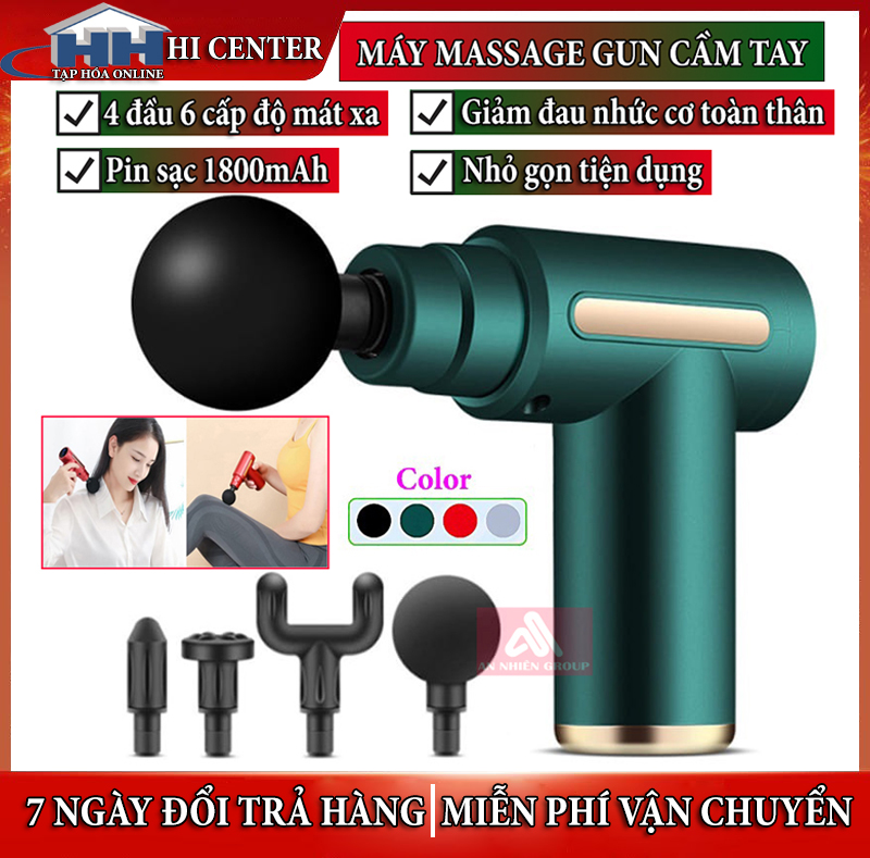 Máy massage cầm tay, máy massage gun cầm tay, súng massage toàn thân cầm tay 6 cấp độ, máy mát xa bằng pin sạc, máy mát xa cầm tay, máy massage cổ vai gáy, máy đấm lưng cầm tay, máy massage rung cầm tay