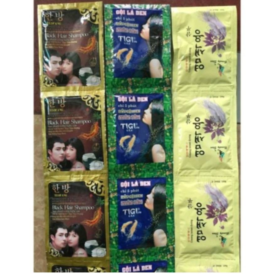3 Gói Gội Đen Tóc nhân sâm thảo dược