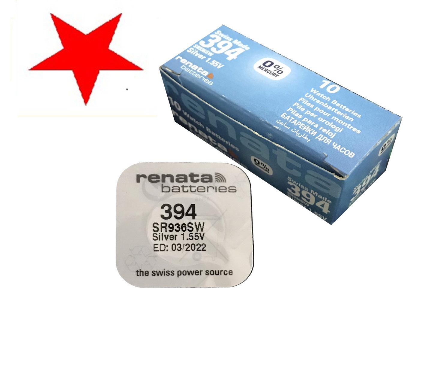 Vỉ pin đồng hồ Renata SR936SW 1.55v. Pin 394 ( 1 vỉ 1 viên )