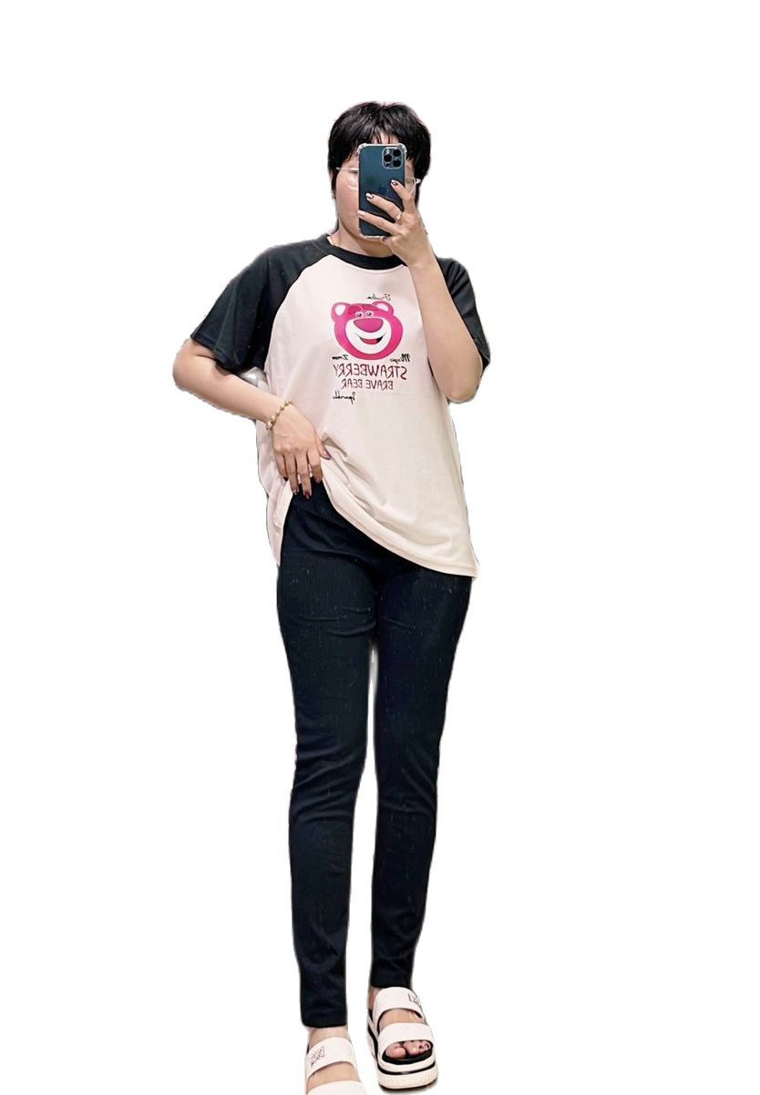 [Freesize dưới 65kg] Đồ bộ nữ bigsize size đại áo thun form rộng Tay Raglan GÂU DÂU quần dài lưng thun vải cotton co giãn TU