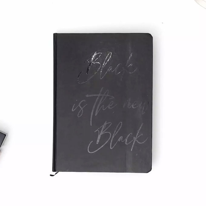 Quà Valentine - Sổ tay ruột trơn Crabit Plain Black is the new black - The Black Book 130GSM