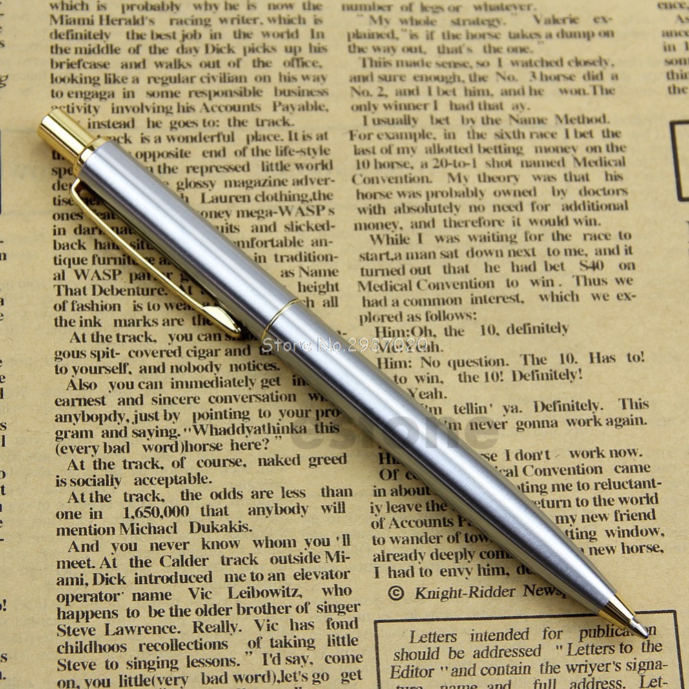 Bút Bi, cây viết Ngòi Bấm Nét 0.7mm Vỏ Kim Loại BP037 không han gỉ bong