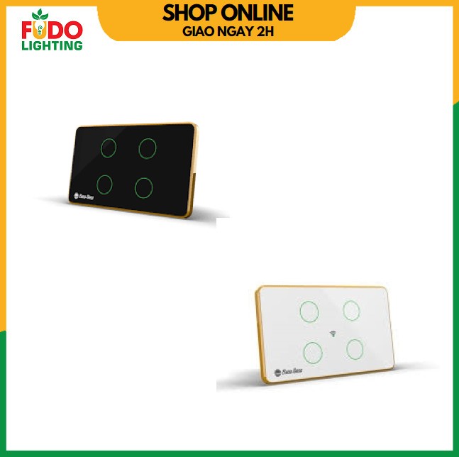 Công tắc cảm ứng wifi 4 nút bấm ctcu.wf cn.04t, hàng chính hãng.