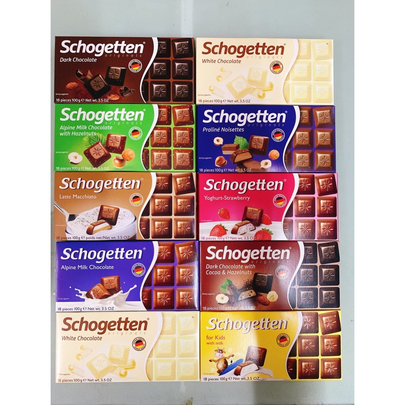 Socola schogetten 100g đủ vị