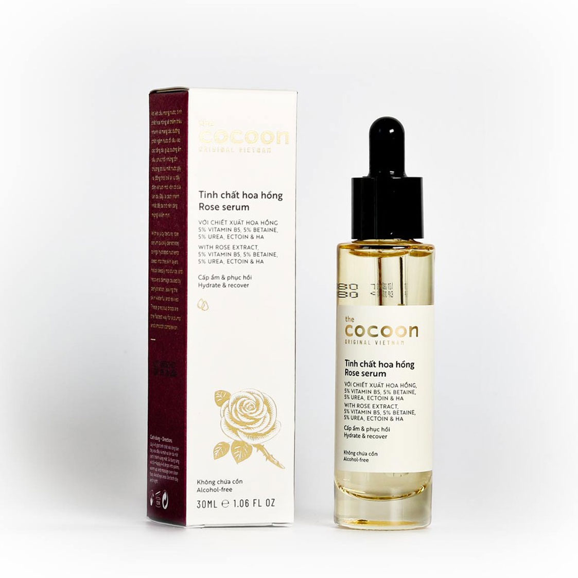 Tinh chất hoa hồng cocoon 30ml rose serum dưỡng ẩm sâu cho da