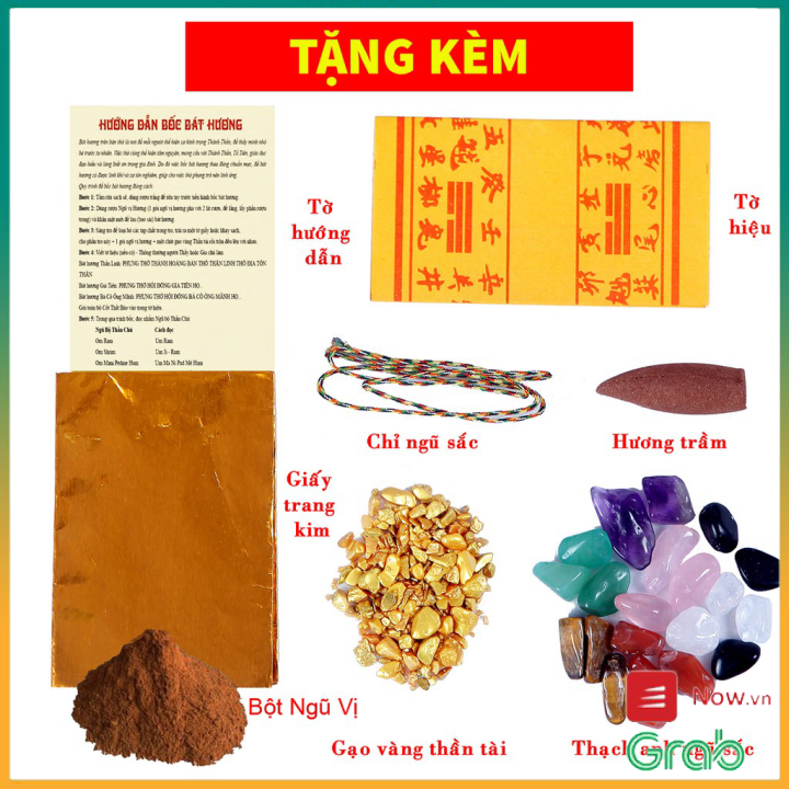  Cốt bát hương  HÀNG LOẠI 1  Cốt thất bảo thần tài chuẩn bài vị - Tặng Kèm Gạo Vàng Bột Ngũ Vị Nụ Trầm 
