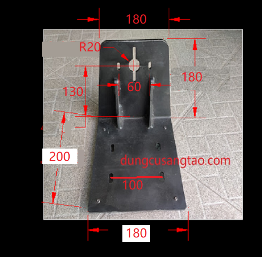 Bát chế máy tiện, bát cố định 2 motor vuông góc chế máy tiện mini
