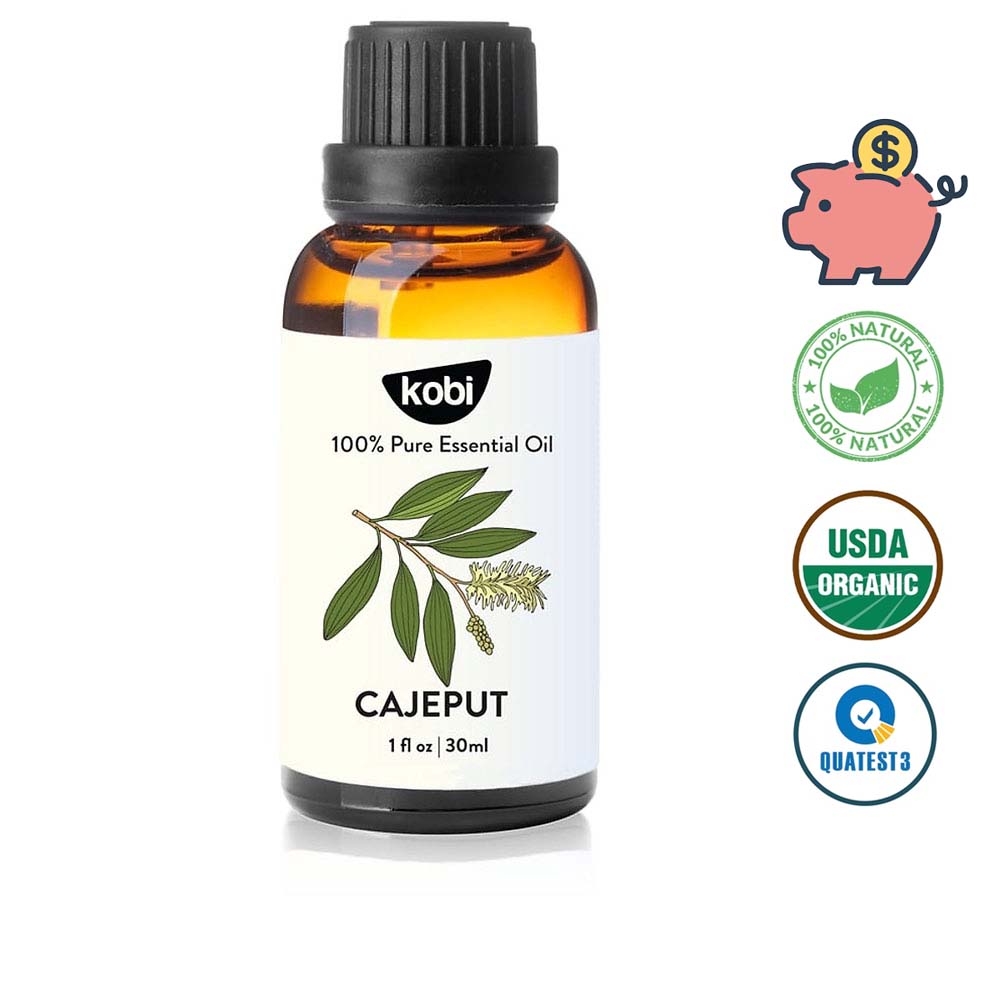 Tinh dầu Tràm Gió Kobi Cajeput essential oil giúp giữ ấm cơ thể bé, xua đuổi côn trùng hiệu quả -30ml