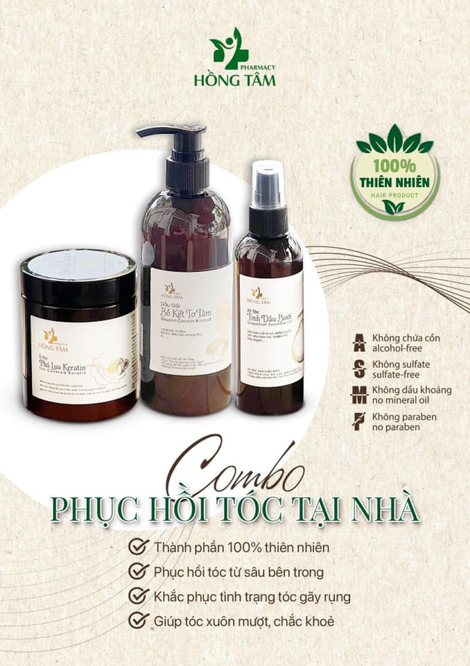 Combo dầu gội xả xịt bồ kết tơ tầm