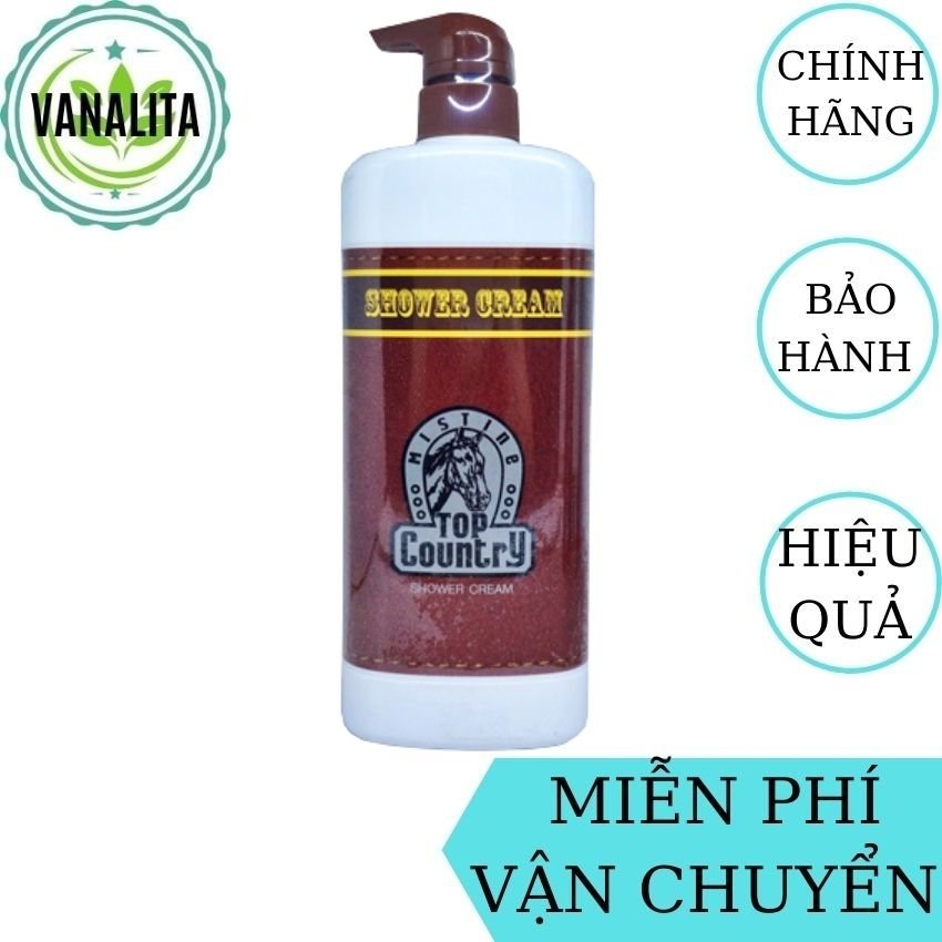 [FreeShip] Sữa Tắm Con Ngựa Hương Nước Hoa Top Country Mistine Thái Lan VANALITA lưu hương lâu, hương nước hoa quyến rũ, cung cấp chất dưỡng ẩm cho da - 500ml