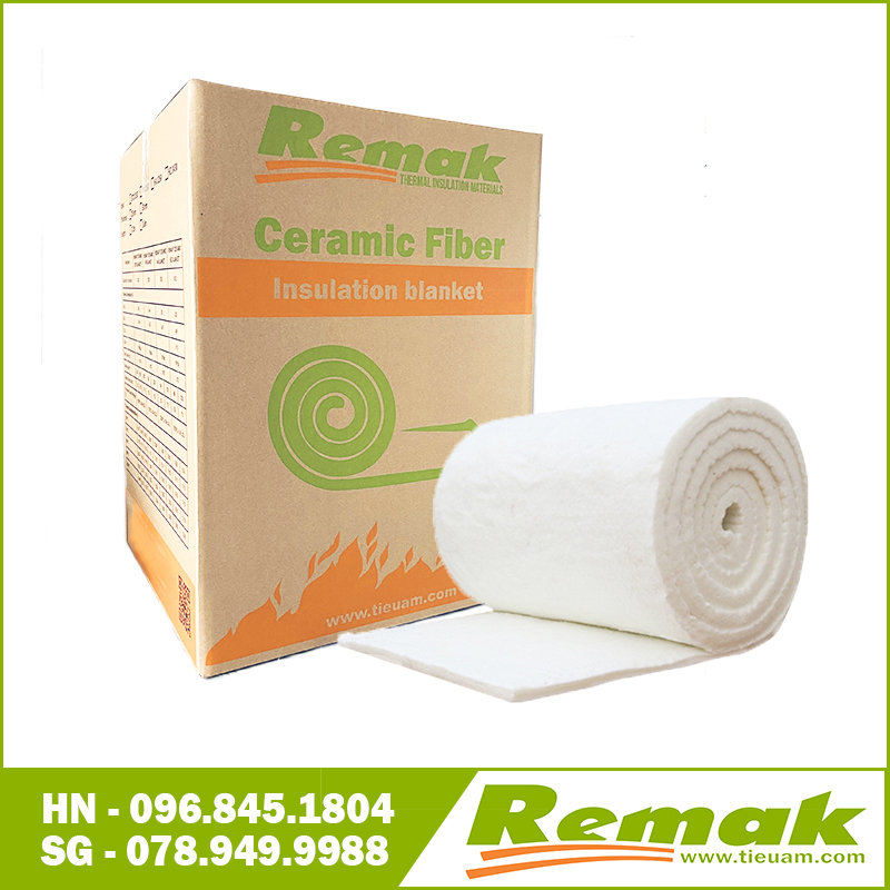 Bông nỉ Ceramic cách nhiệt Chống cháy chịu nhiệt cao bọc chống nóng lò nung, máy xấy..