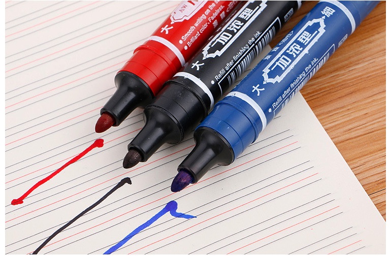 Hộp 10 Bút lông dầu 2 đầu,Bút dạ dầu 2 đầu viết bao thùng