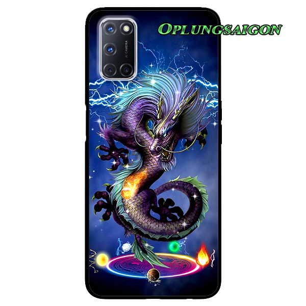 [HCM]Ốp Cường Lực Dẻo Đen Dành Cho Oppo A52 - A72 - A92 Mẫu Rồng Phong Thuỷ