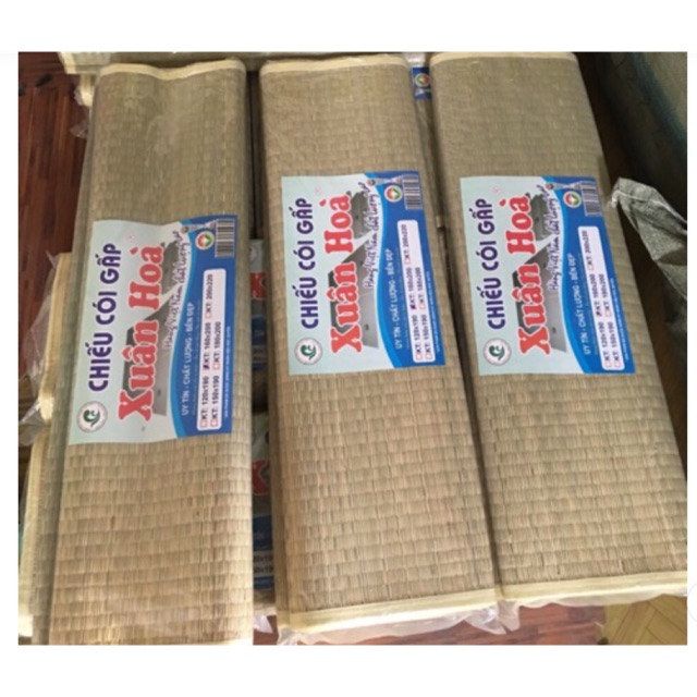 Chiếu cói xuân hoà 120cm x190cm ( chiếu gập đôi )hàng xuất khẩu