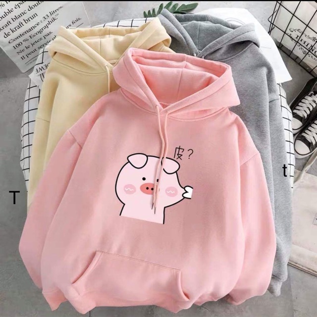 Áo Hoodie Heo bẹo má - Áo hoodie hình dễ thương - Tổng kho sỉ MB
