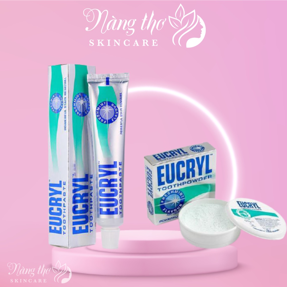 Combo kem đánh trắng răng Eucryl và bột tẩy trắng Eucryl