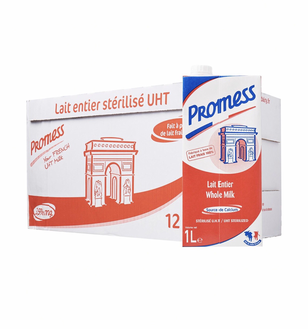 [HCM]( CHÍNH HÃNG DATE MỚI NHẤT )THÙNG 6 HỘP SƯÃ TƯƠI NGUYÊN KEM PROMESS ( 1 LÍT/HỘP)