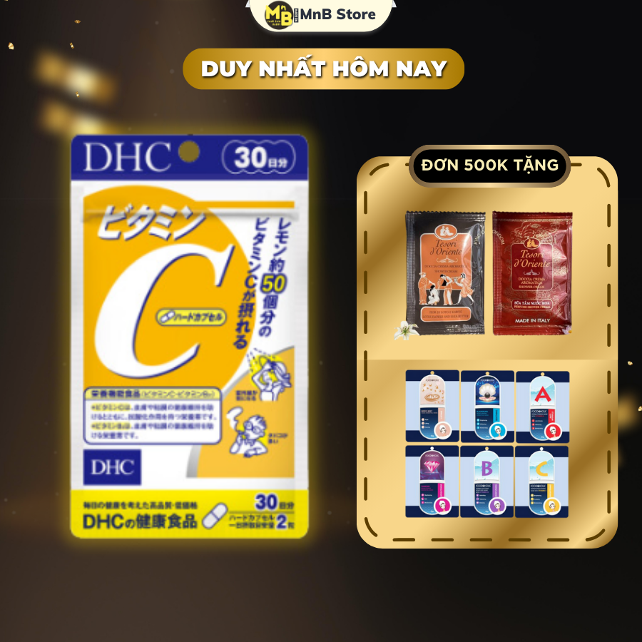 Viên uống vitamin c DHC Vitamin C Hard Capsule nhật bản dưỡng da